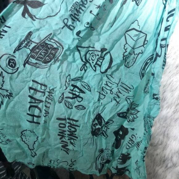 Primitives by Kathy Light Blue Southern & Country Themed Scarf - Picture 6 of 8